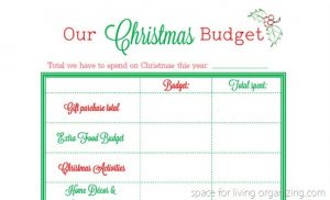 Christmas budget